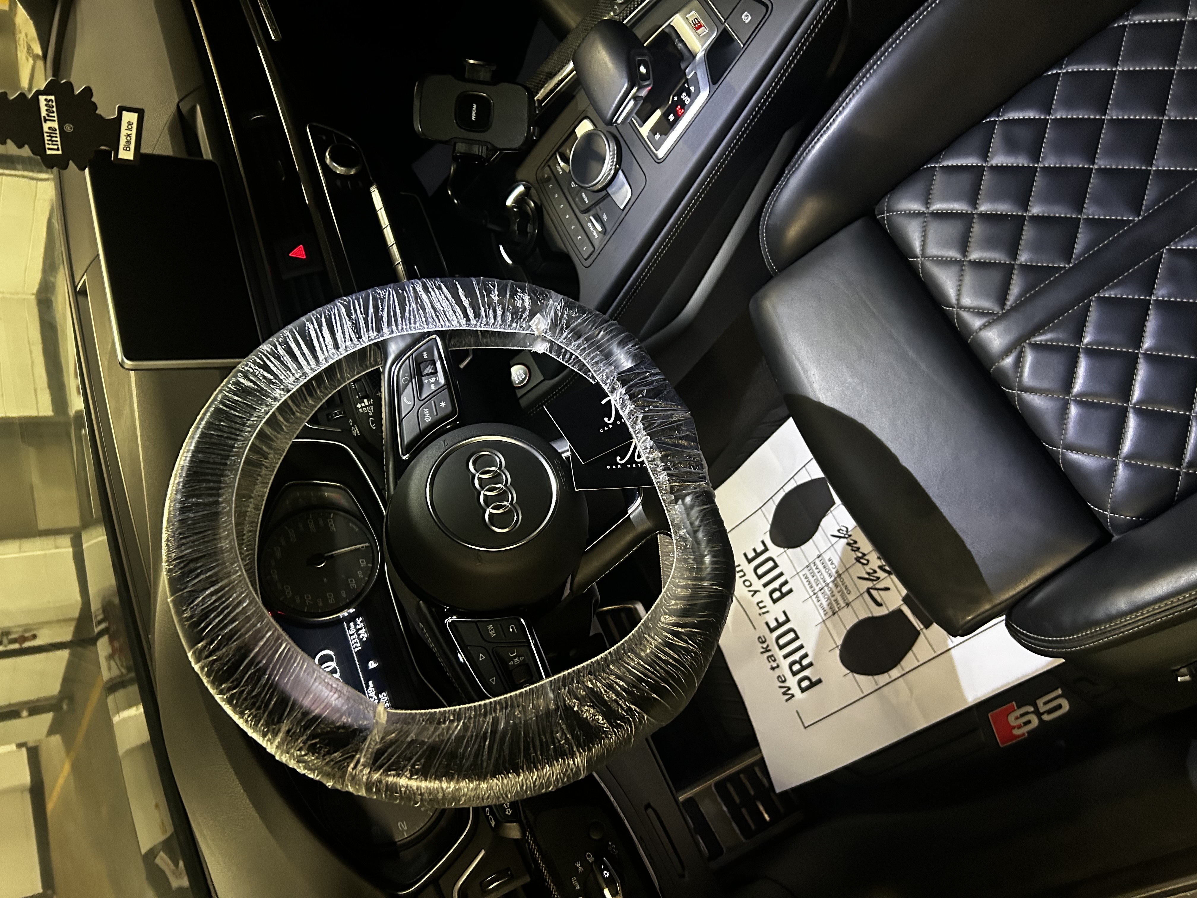 Audi interior protection during detailing