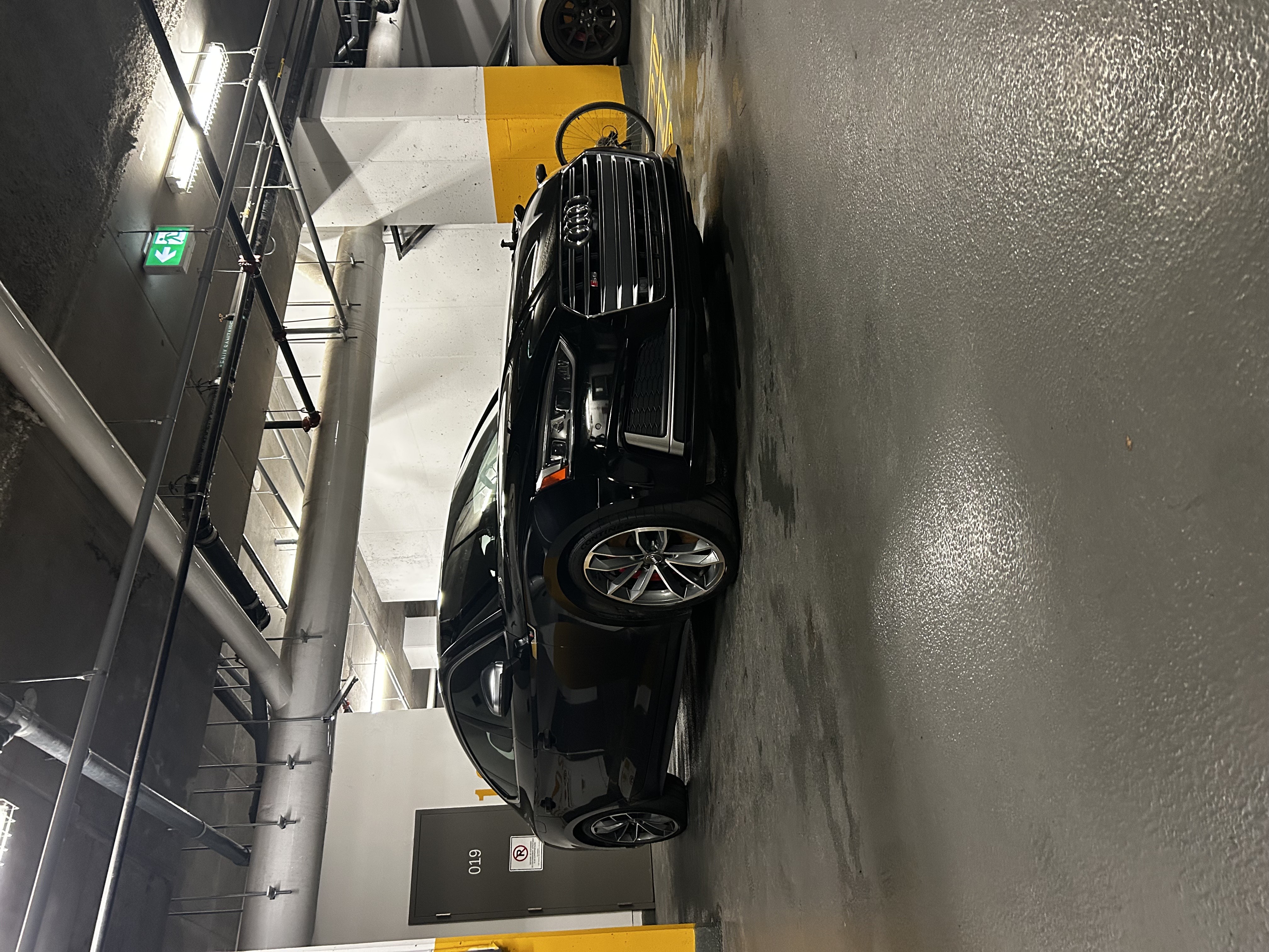 Black Audi after professional detailing